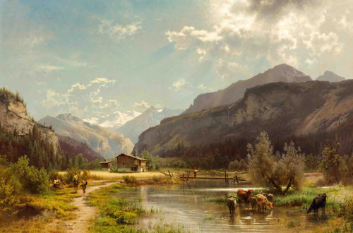 K869【德国】赫尔曼·赫索格（Hermann Herzog）油画网传图库素材
