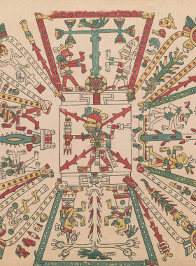 R204【德国】Eduard Seler古墨西哥印第安人象形文字图案素材图库