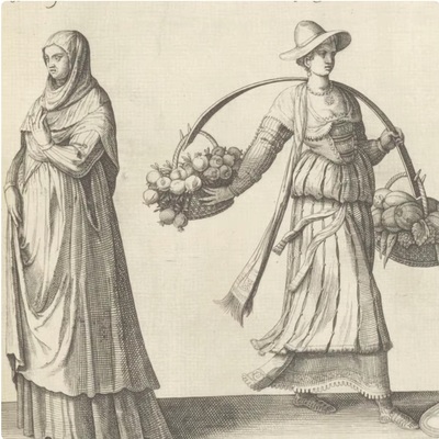E736【荷兰】Abraham de Bruyn 欧洲古代服装单色版画电子图库.