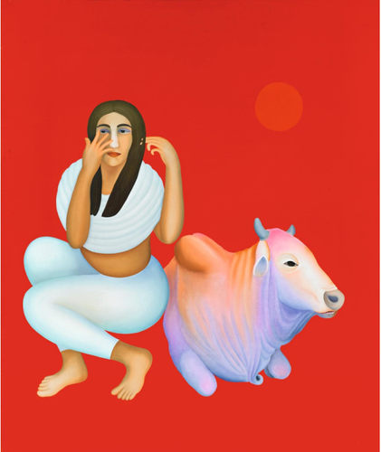 M627【印度】曼吉特·巴瓦（Manjit Bawa）美术绘画临摹网传图库