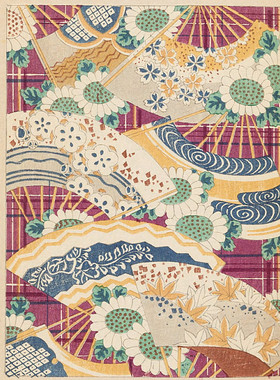 D717【日本】古谷红麟美术海装饰花纹图案服装设计资料B网传图库