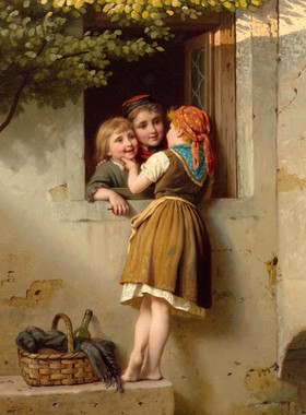 A353【德国】约翰·乔治·迈尔（Johann Georg Meyer）油画图库