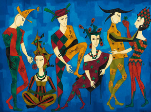 M157【古巴】坎多·贝尔穆德斯（Cundo Bermudez）绘画网传图库