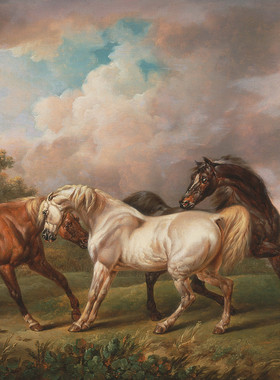 K287【英国】（Charles Towne）马、犬等动物主题油画网传图库