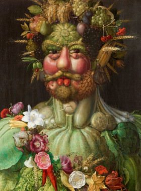 K449【意大利】阿沁波多Giuseppe Arcimboldo怪诞绘画网传图库