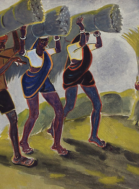 A075【印度】赫巴尔（Kattingeri Krishna Hebbar）绘画网传图库