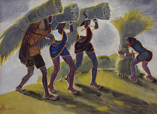 A075【印度】赫巴尔（Kattingeri Krishna Hebbar）绘画网传图库