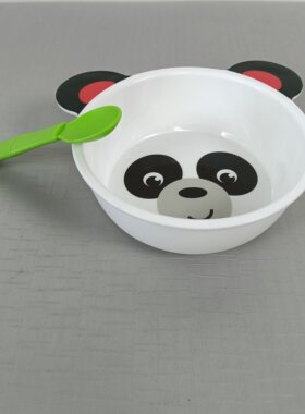 熊猫辅食碗费雪PP带辅食勺