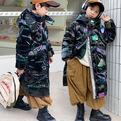 男童长款加厚过膝羽绒服免洗冬装