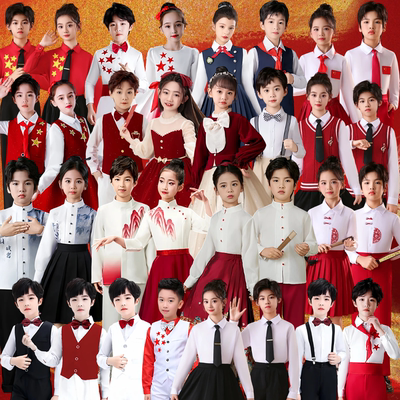 儿童合唱演出服中国风学院风国风