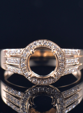 Fay Jewelry 个性定制钻石戒指空托（925银/10K/14K/18K/PT950）