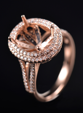 Fay Jewelry 个性定制DIY戒指空托（925银/10K/14K/18K/PT950）