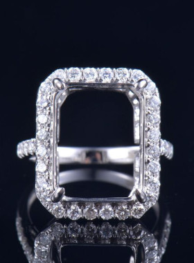 Fay Jewelry 个性定制钻石戒指空托（925银/10K/14K/18K/PT950）
