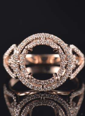 Fay Jewelry 个性定制钻石戒指空托（925银/10K/14K/18K/PT950）