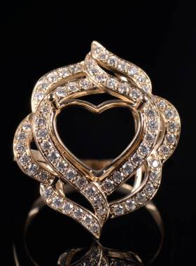 Fay Jewelry 个性定制钻石戒指空托（925银/10K/14K/18K/PT950）