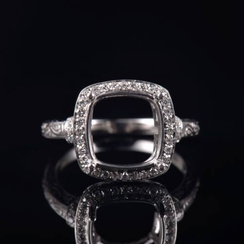 Fay Jewelry 铂金钻戒酷形10*10镶嵌钻石女士戒指空托指环定制