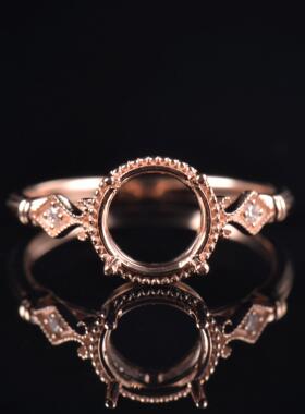 Fay Jewelry 个性定制钻石戒指空托（925银/10K/14K/18K/PT950）
