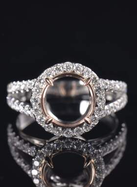 Fay Jewelry 个性定制钻石戒指空托（925银/10K/14K/18K/PT950）
