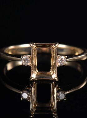 Fay Jewelry 个性定制钻石戒指空托（925银/10K/14K/18K/PT950）