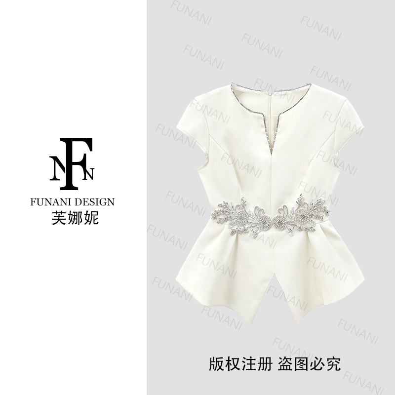 FNN【高知女神】2025新款法式優(yōu)雅氣質(zhì)復(fù)古休閑女上衣F2520063A