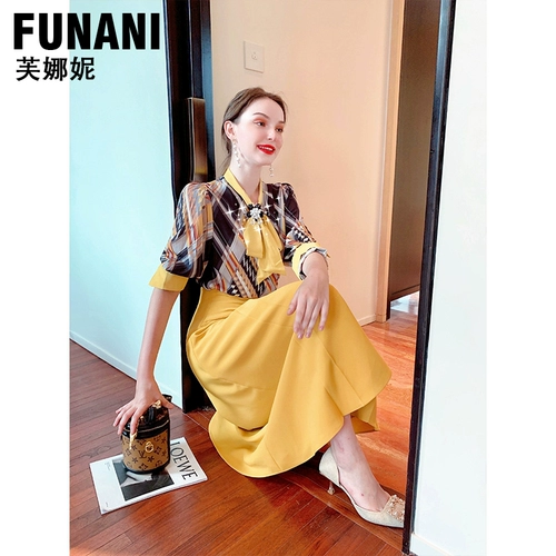 Длинное платье, ретро летняя модная длинная юбка, коллекция 2022, французский стиль