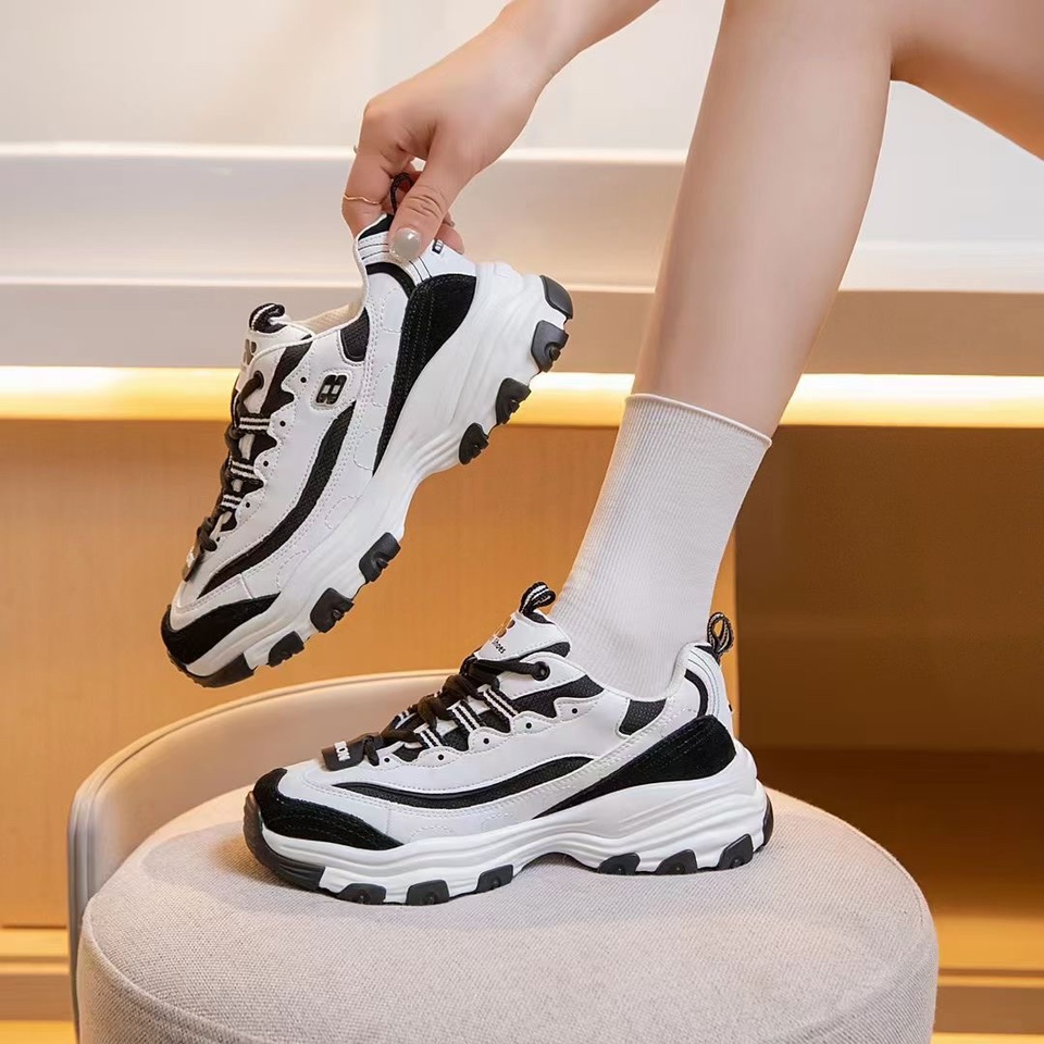 正品2024春秋新款头层牛皮防滑耐磨大底时尚潮流高品老爹鞋8865