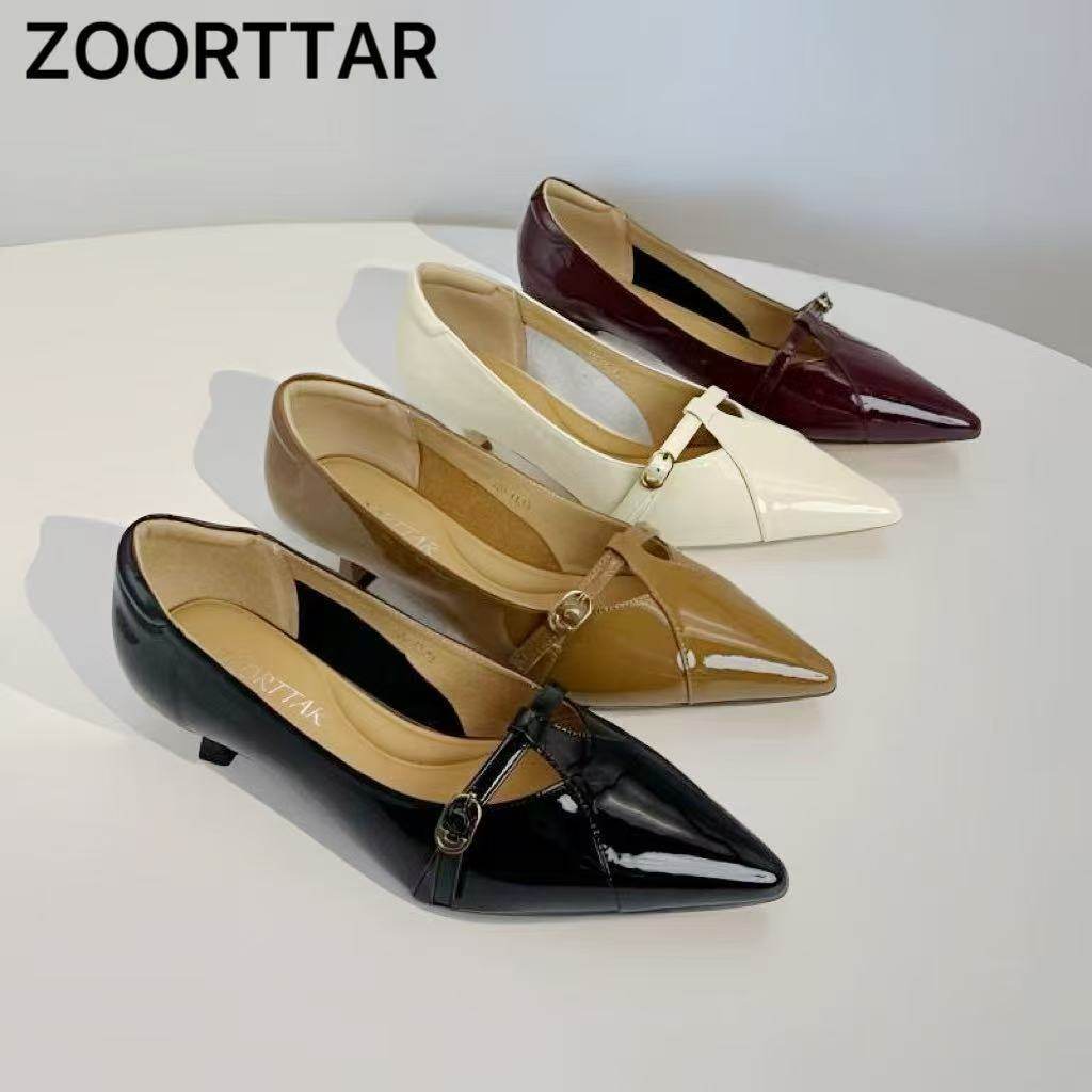 专柜正品3厘米秋季新款时尚气质舒适百搭头层牛皮法式单鞋188359