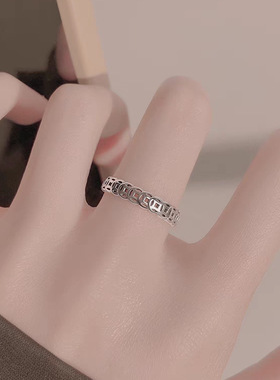 包邮新中式复古钱币情侣戒指