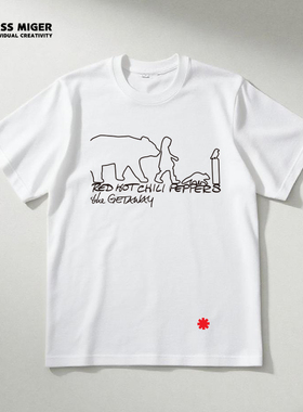 摇滚乐队red hot chili peppers红辣椒乐队纯棉圆领短袖T恤男来图