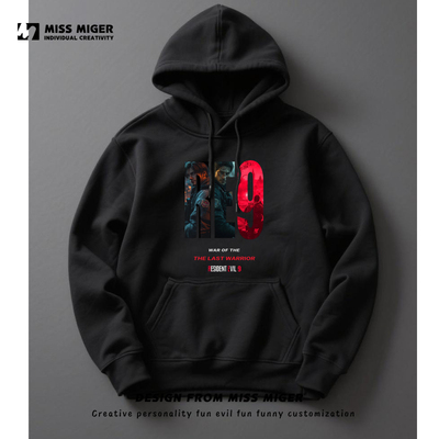 生化危机9安魂曲游戏周边外套主题连帽卫衣秋冬男女衣服可来图定T