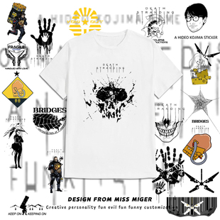 小岛秀夫工作室LOGO周边死亡搁浅2冥滩之上短袖T恤可来图定制T恤