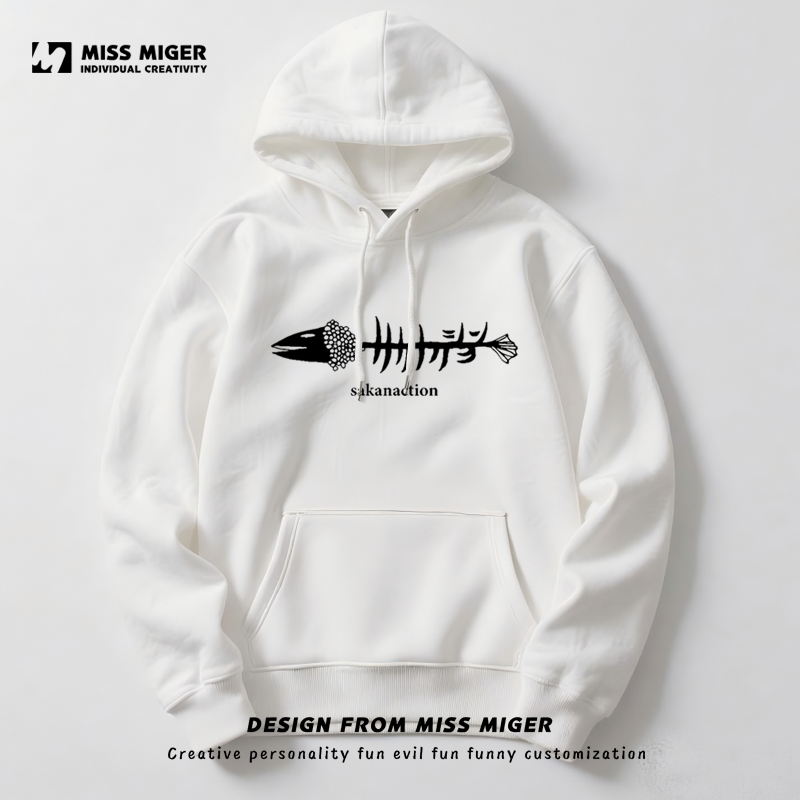 鱼韵Sakanaction乐队周边卫衣男女纪念打底衫日式圆领长袖连帽衫