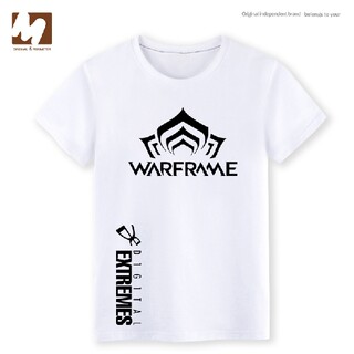 星际战甲warframe 夏季纯棉圆领短袖T恤 游戏周边青少年衣服