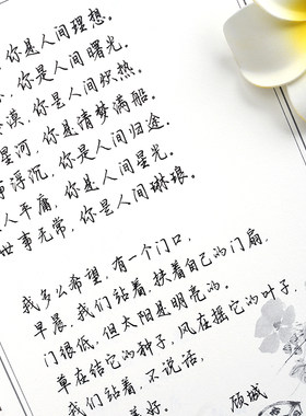 逸云祁么么手写字帖人间琳琅女生字体漂亮大学生行书行楷练字帖