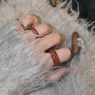 「岁末的红」天然红玛瑙石素戒 百搭复古简约指环 三种粗细可选~