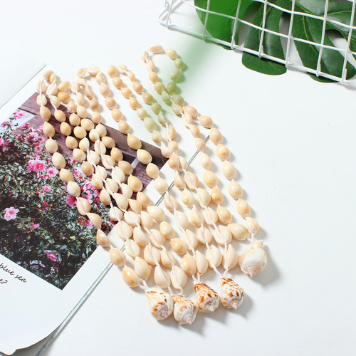 海螺贝壳项链海币白口螺贝壳挂饰