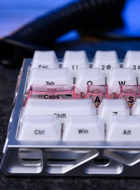 XVX水晶果冻宝剑键帽侧刻机械键盘wooting ev63客制化75/68/64/60