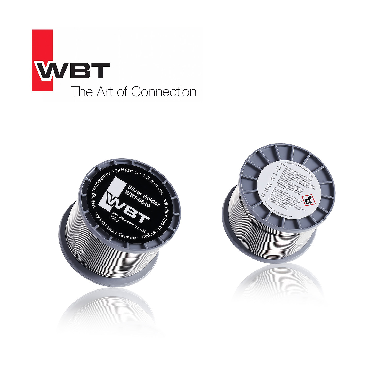 德国 WBT-0840 含4%精细银 500G 发烧音频焊锡丝