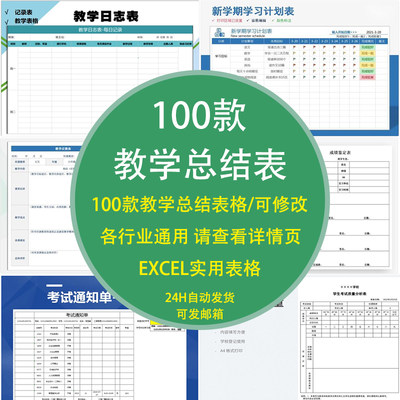 教学工作总结excel表格反馈成绩鉴定招生统计成绩达标分析考试通