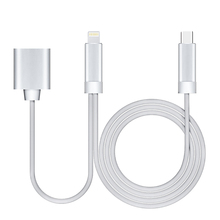 适用于苹果手机otg一分二转换线 充电线type-c数据线链接线转换头