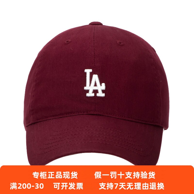 国内现货MLB2024春新款运动帽LA标情侣款棒球帽鸭舌帽3ACP7701N