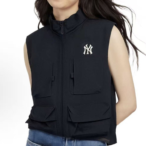 正品现货MLB男女26年新款百搭大口袋工装风休闲马甲外套3AWJB0863