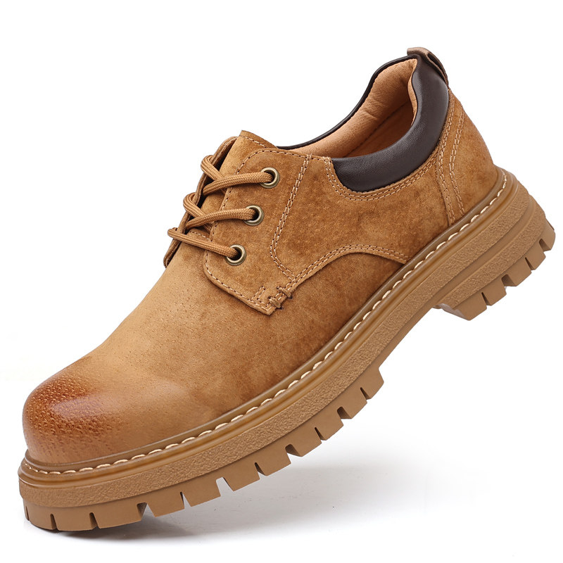 户外工装鞋大头休闲皮鞋男士真皮厚底低帮马丁靴缝线底耐磨工作鞋,流行男鞋,休闲皮鞋,淘宝优惠券,粉丝福利购,淘宝优惠卷