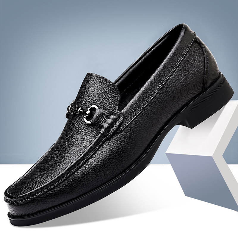 头层牛皮男士休闲皮鞋男款套脚真皮豆豆鞋一脚蹬乐福鞋商务驾车鞋,流行男鞋,休闲皮鞋,淘宝优惠券,粉丝福利购,淘宝优惠卷