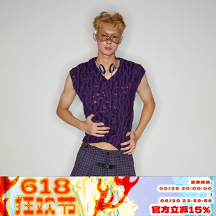 KADAKADA复古千禧Y2K辣弟辣妹短露腰破洞石原贵雅miyavi同款上衣