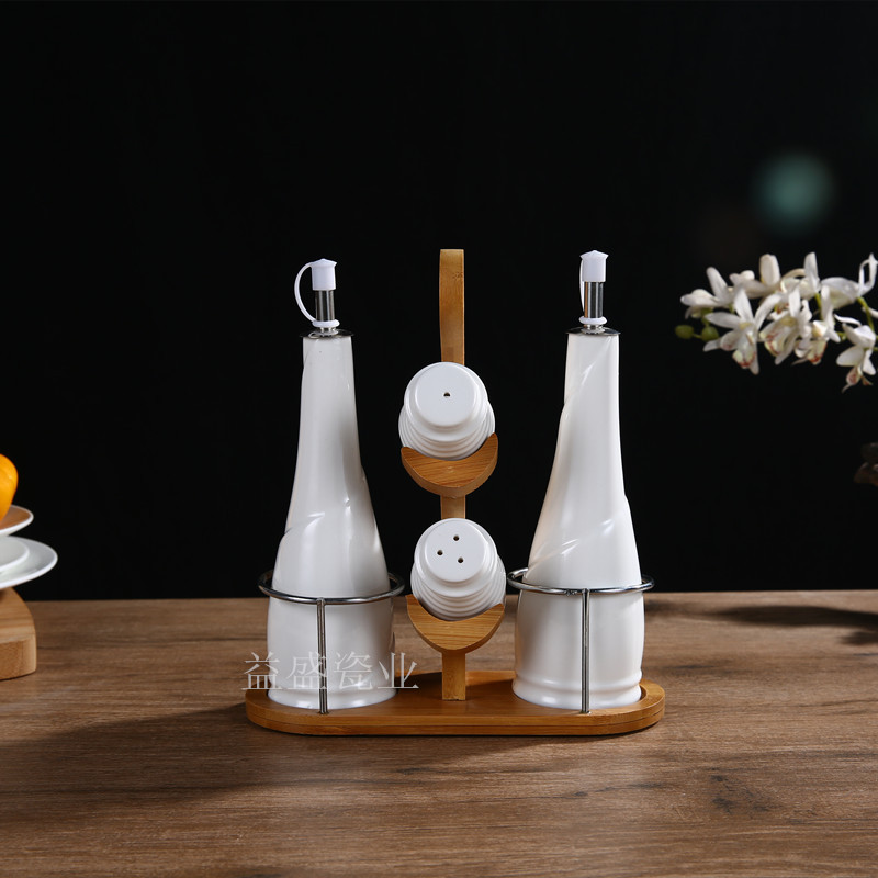 有盖创意厨房陶瓷油罐防漏油瓶套装调味罐调味瓶小味具油醋瓶套