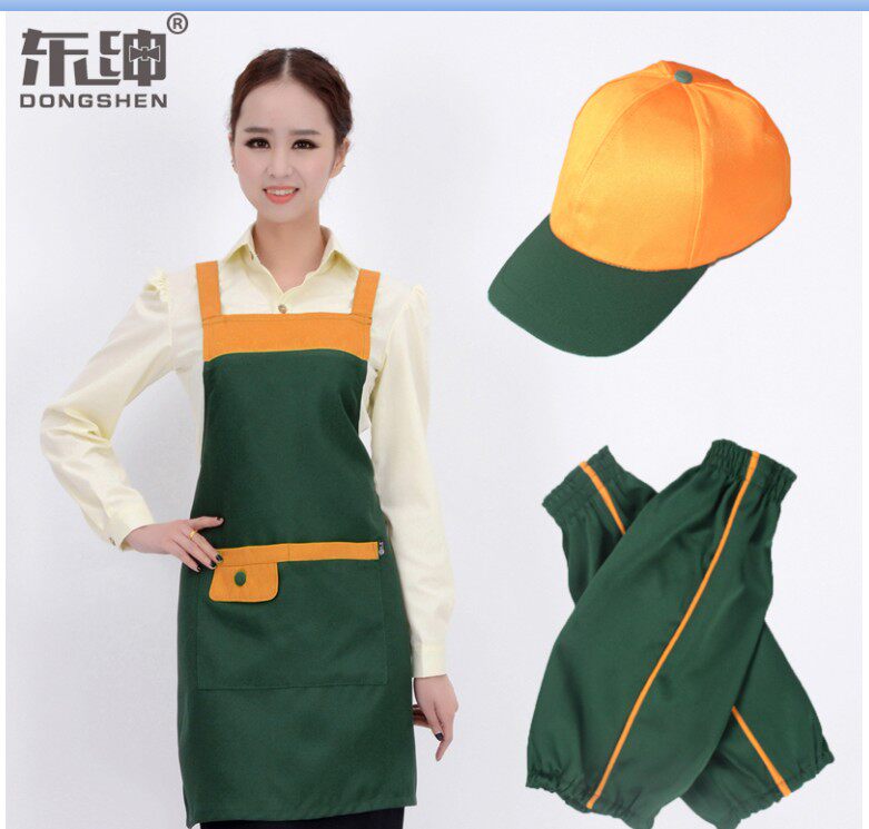 韩版时尚优品围裙水果干果超市酒店特价便利店工作服定制绣印LOGO
