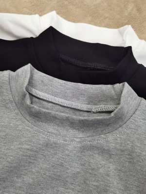 儿童半高领保暖内衣A类纯棉男童单件秋衣上衣中领大童女童打底衫