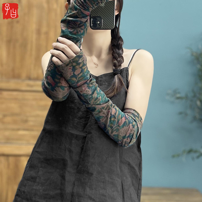 民族防晒套袖棉四季款