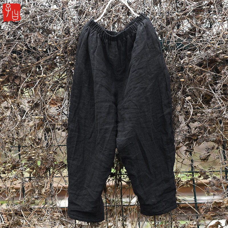 砂洗亚麻大码棉裤加厚保暖文艺复古萝卜裤柔软舒适外穿夹棉长裤女,女装/女士精品,棉裤/羽绒裤,淘宝优惠券,粉丝福利购,淘宝优惠卷